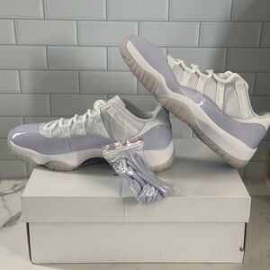 Jordan 11 Women's White and Light Violet Sneakers